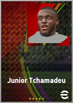 Junior Tchamadeu eFootball 2026 player card, 69 OVR RB