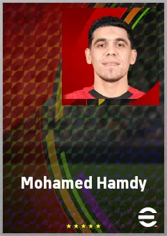 Mohamed Hamdy eFootball 2026 player card, 72 OVR LB