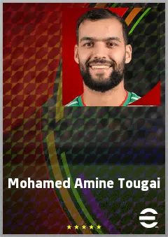 Mohamed Amine Tougai eFootball 2026 player card, 65 OVR CB
