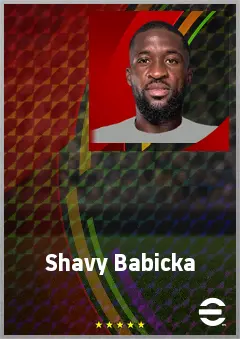 Shavy Babicka eFootball 2026 player card, 70 OVR RWF