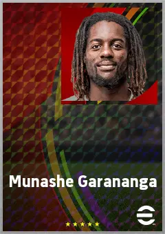 Munashe Garananga eFootball 2026 player card, 69 OVR CB