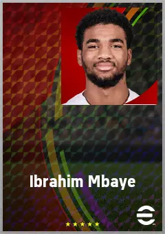 Ibrahim Mbaye eFootball 2026 player card, 70 OVR RWF