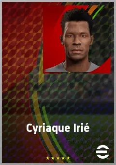 Cyriaque Irié eFootball 2026 player card, 69 OVR RWF