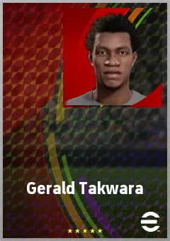 Gerald Takwara eFootball 2026 player card, 66 OVR CB
