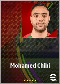 Mohamed Chibi eFootball 2026 player card, 68 OVR RB