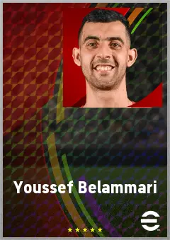 Youssef Belammari eFootball 2026 player card, 69 OVR LB