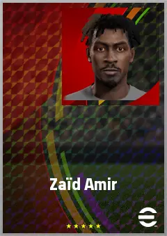 Zaïd Amir eFootball 2026 player card, 61 OVR LWF