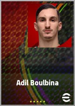 Adil Boulbina eFootball 2026 player card, 64 OVR LWF