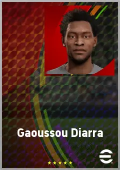 Gaoussou Diarra eFootball 2026 player card, 69 OVR LWF
