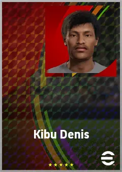 Kibu Denis eFootball 2026 player card, 67 OVR RWF