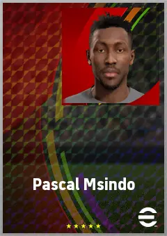 Pascal Msindo eFootball 2026 player card, 65 OVR LB
