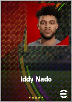 Iddy Nado eFootball 2026 player card, 67 OVR LWF