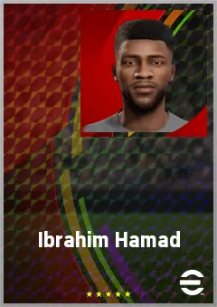 Ibrahim Hamad eFootball 2026 player card, 66 OVR CB