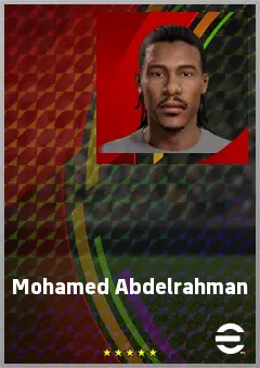 Mohamed Abdelrahman eFootball 2026 player card, 65 OVR CF