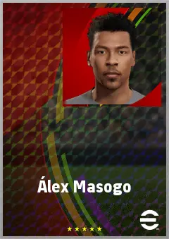 Álex Masogo eFootball 2026 player card, 65 OVR CMF