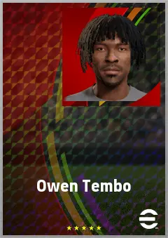 Owen Tembo eFootball 2026 player card, 65 OVR DMF