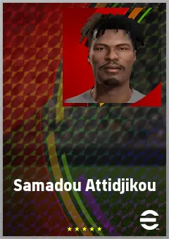 Samadou Attidjikou eFootball 2026 player card, 64 OVR DMF
