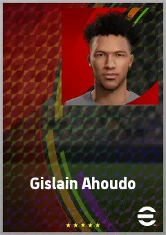 Gislain Ahoudo eFootball 2026 player card, 65 OVR DMF