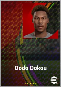 Dodo Dokou eFootball 2026 player card, 66 OVR CMF
