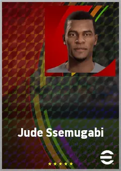 Jude Ssemugabi eFootball 2026 player card, 67 OVR CF