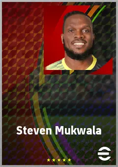 Steven Mukwala eFootball 2026 player card, 66 OVR CF