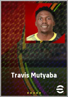Travis Mutyaba eFootball 2026 player card, 64 OVR AMF