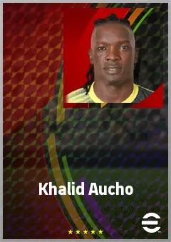 Khalid Aucho eFootball 2026 player card, 65 OVR DMF