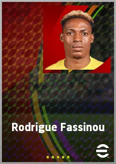 Rodrigue Fassinou eFootball 2026 player card, 64 OVR RB