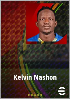Kelvin Nashon eFootball 2026 player card, 62 OVR AMF