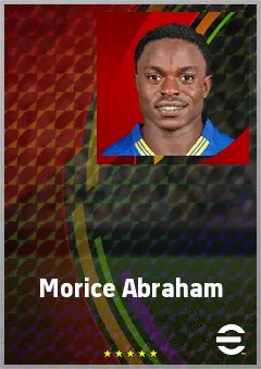Morice Abraham eFootball 2026 player card, 63 OVR AMF