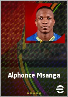 Alphonce Msanga eFootball 2026 player card, 65 OVR CMF