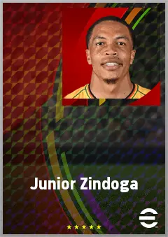 Junior Zindoga eFootball 2026 player card, 64 OVR CF