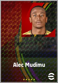 Alec Mudimu eFootball 2026 player card, 63 OVR CB
