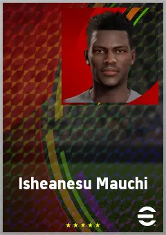 Isheanesu Mauchi eFootball 2026 player card, 62 OVR CB