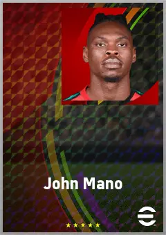 John Mano eFootball 2026 player card, 62 OVR CF