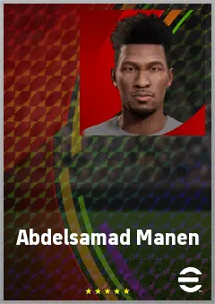 Abdelsamad Manen eFootball 2026 player card, 61 OVR CMF