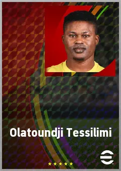 Olatoundji Tessilimi eFootball 2026 player card, 62 OVR RWF