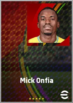 Mick Onfia eFootball 2026 player card, 66 OVR CB