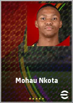 Mohau Nkota eFootball 2026 player card, 69 OVR RWF