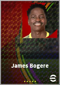 James Bogere eFootball 2026 player card, 63 OVR CF