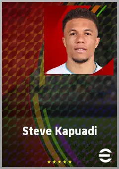 Steve Kapuadi eFootball 2026 player card, 74 OVR CB