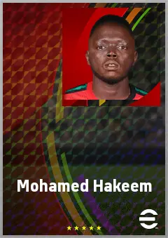 Mohamed Hakeem eFootball 2026 player card, 62 OVR CB