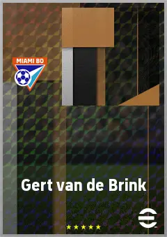Gert van de Brink eFootball 2026 player card, 71 OVR CF