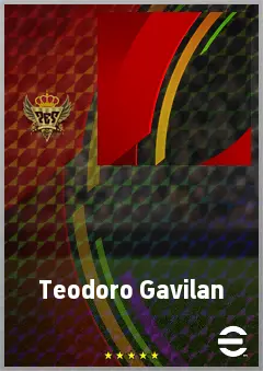 Teodoro Gavilan eFootball 2026 player card, 75 OVR LWF