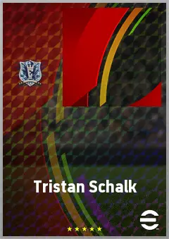 Tristan Schalk eFootball 2026 player card, 74 OVR CB