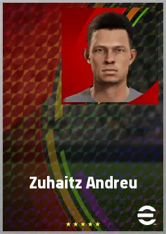 Zuhaitz Andreu eFootball 2026 player card, 63 OVR CF