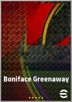 Boniface Greenaway eFootball 2026 player card, 68 OVR CF