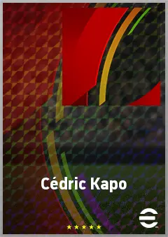 Cédric Kapo eFootball 2026 player card, 76 OVR DMF