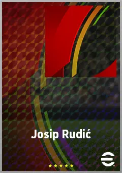 Josip Rudić eFootball 2026 player card, 77 OVR CB