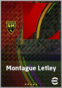 Montague Letley eFootball 2026 player card, 69 OVR CF